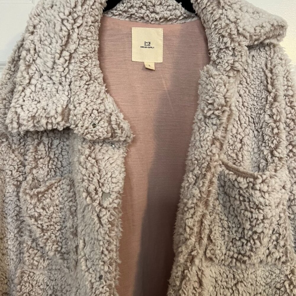 Thread + Supply Teddy Bear Jacket, Size Large - image 8